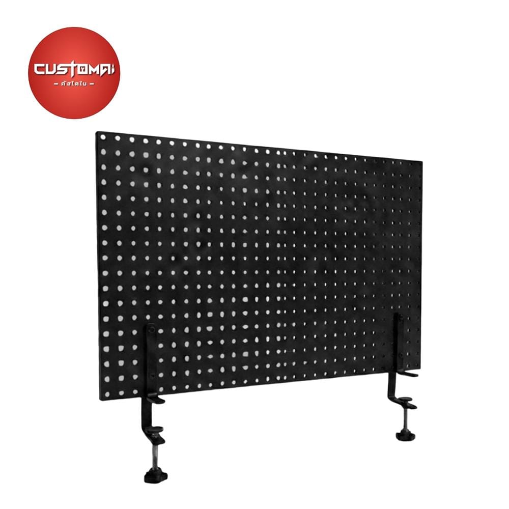 แผงเหล็กแขวนเครื่องมือ พร้อมขาจับ CUSTOMAI PEGBORD SIZE S 60x40 ซม. สีดำ