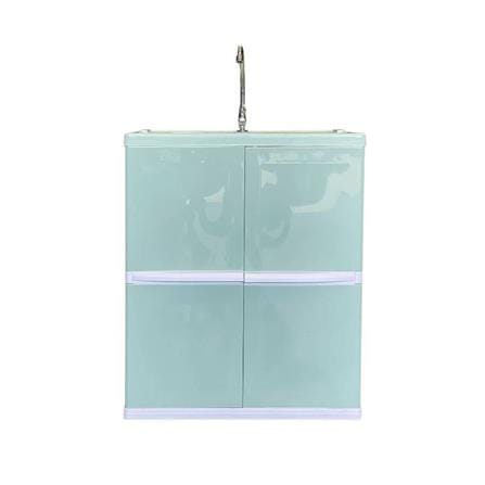 ตู้ตั้งพื้นท็อปซิงค์ 1 หลุม + ก๊อก ZE KING COLOR BATH 70x82 ซม. สีเขียว_0