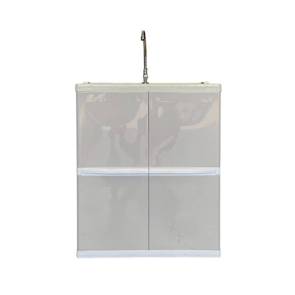 ตู้ตั้งพื้นท็อปซิงค์ 1 หลุม + ก๊อก ZE KING COLOR BATH 70x82 ซม. สีเทา