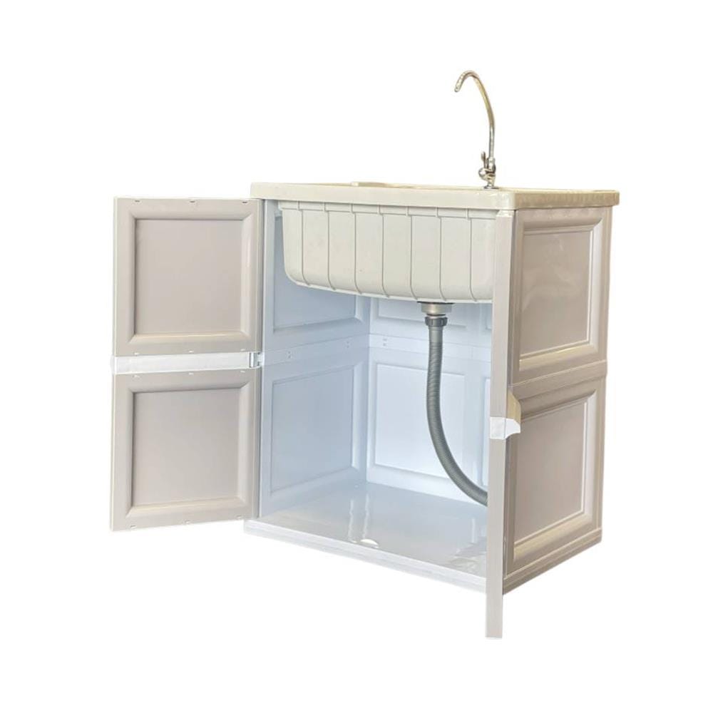 ตู้ตั้งพื้นท็อปซิงค์ 1 หลุม + ก๊อก ZE KING COLOR BATH 70x82 ซม. สีเทา