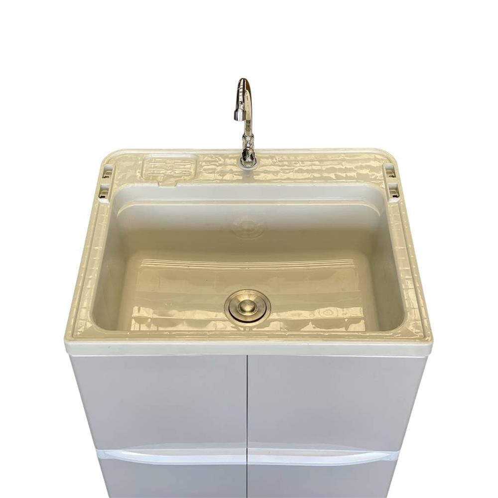 ตู้ตั้งพื้นท็อปซิงค์ 1 หลุม + ก๊อก ZE KING COLOR BATH 70x82 ซม. สีเทา