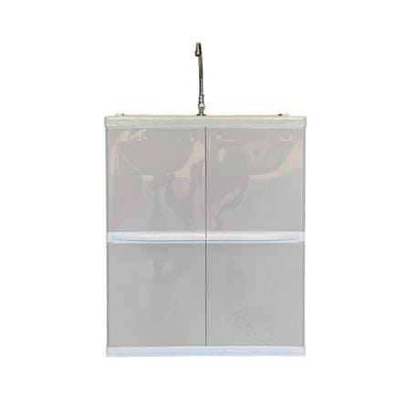 ตู้ตั้งพื้นท็อปซิงค์ 1 หลุม + ก๊อก ZE KING COLOR BATH 70x82 ซม. สีเทา_0