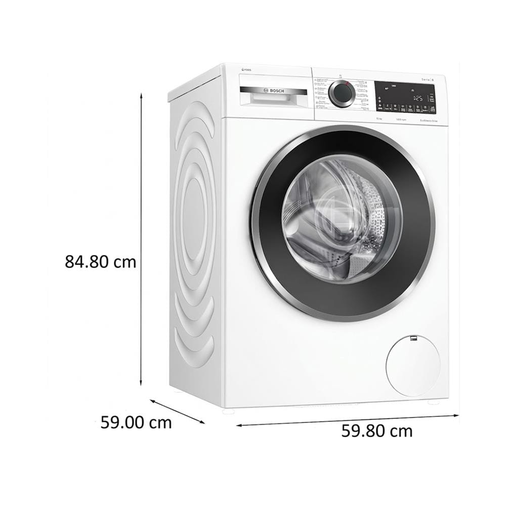 เครื่องซักผ้าฝาหน้า BOSCH WGG454A6TH 10 กก. 1400RPM อินเวอร์เตอร์ สีขาว