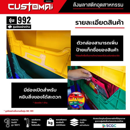 กล่องเครื่องมือใส่อะไหล่ CUSTOMAI 992 สีแดง (ชุด 4 ชิ้น)_2