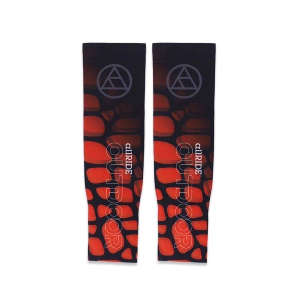 ปลอกแขนกันยูวี ALLRIDE UV70 ไซซ์ L สีดำ-ส้ม
