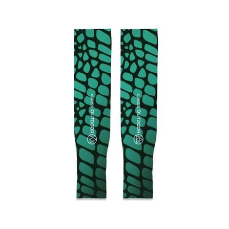 ปลอกแขนกันยูวี ALLRIDE OUTDOOR HALF HAND UV70 ไซซ์ L สีดำ/เขียว_0
