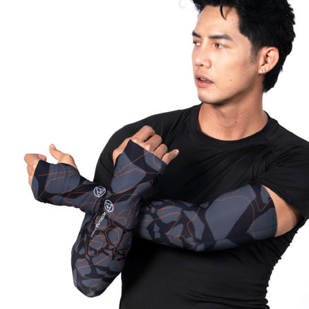 ปลอกแขนกันยูวี ALLRIDE OUTDOOR HALF HAND UV70 ไซซ์ L สีดำ-เทา_2