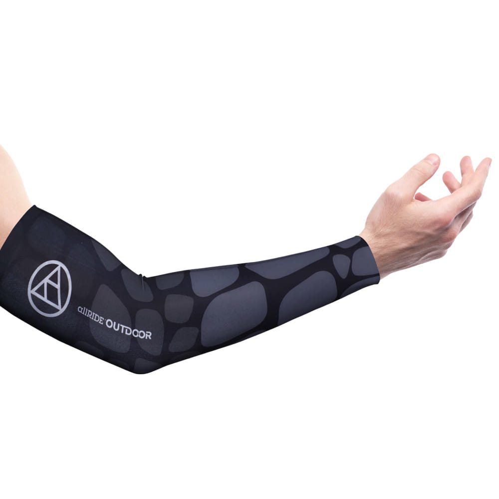 ปลอกแขนกันยูวี ALLRIDE OUTDOOR WITH ELASTIC UV70 ไซซ์ M สีดำ-เทา