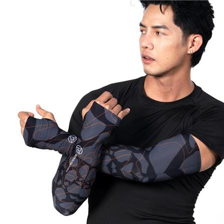 ปลอกแขนกันยูวี ALLRIDE OUTDOOR HALF HAND UV70 ไซซ์ XL สีดำ-เทา_1