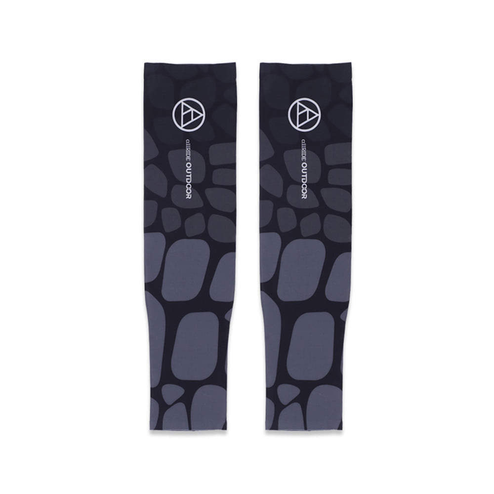 ปลอกแขนกันยูวี ALLRIDE OUTDOOR WITH ELASTIC UV70 ไซซ์ L สีดำ-เทา