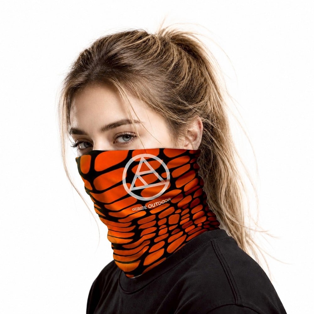 ผ้าบัฟ ALLRIDE ADVENTURE MASK MESH UV50 สีดำ/ส้ม