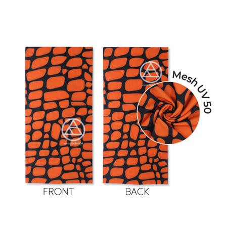 ผ้าบัฟ ALLRIDE ADVENTURE MASK MESH UV50 สีดำ/ส้ม_2
