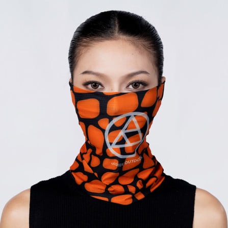 ผ้าบัฟ ALLRIDE ADVENTURE MASK MESH UV50 สีดำ/ส้ม_3