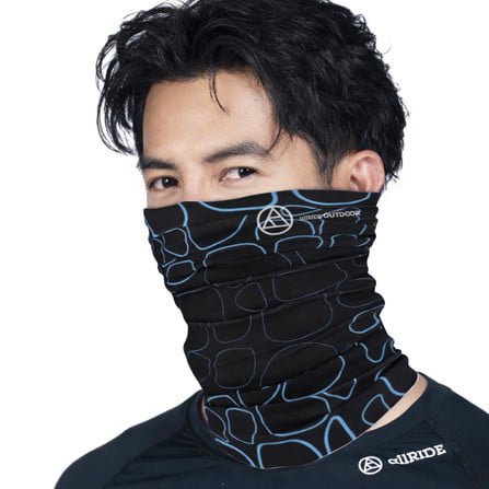 ผ้าบัฟ ALLRIDE ADVENTURE MASK UV70 สีดำ-ฟ้า