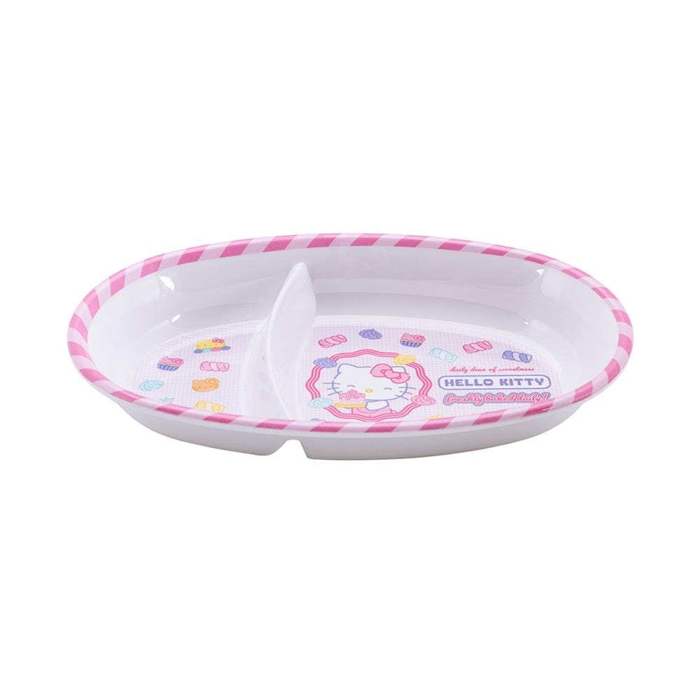 ชามเมลามีน 10 นิ้ว 2 ช่อง SUPERWARE KITTY FRESHLY