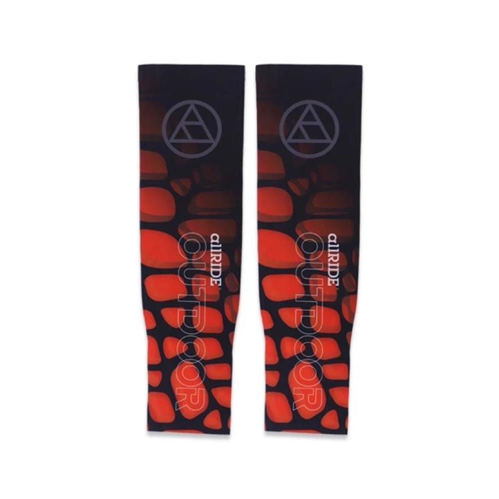 ปลอกแขนกันยูวี ALLRIDE OUTDOOR WITH ELASTIC UV70 ไซซ์ M สีดำ-ส้ม