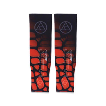 ปลอกแขนกันยูวี ALLRIDE OUTDOOR WITH ELASTIC UV70 ไซซ์ M สีดำ-ส้ม_0