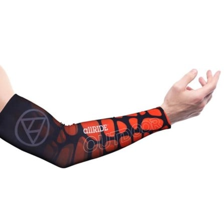 ปลอกแขนกันยูวี ALLRIDE OUTDOOR WITH ELASTIC UV70 ไซซ์ M สีดำ-ส้ม_1
