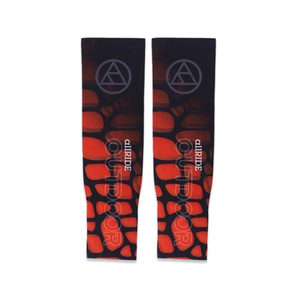 ปลอกแขนกันยูวี ALLRIDE OUTDOOR WITH ELASTIC UV70 ไซซ์ XL สีดำ-ส้ม