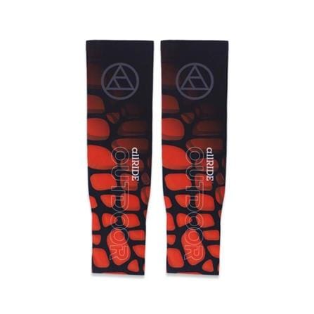 ปลอกแขนกันยูวี ALLRIDE OUTDOOR WITH ELASTIC UV70 ไซซ์ XL สีดำ-ส้ม_0