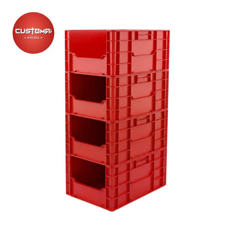 กล่องเครื่องมือใส่อะไหล่ หน้าแคบ CUSTOMAI 991 สีแดง (ชุด 4 ชิ้น)_0