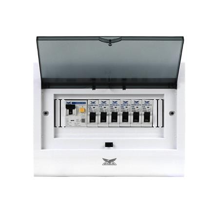 ชุดตู้คอนซูมเมอร์ยูนิต 6 ช่อง 50 แอมป์ พร้อมกันดูด RCBO EAGLE_0