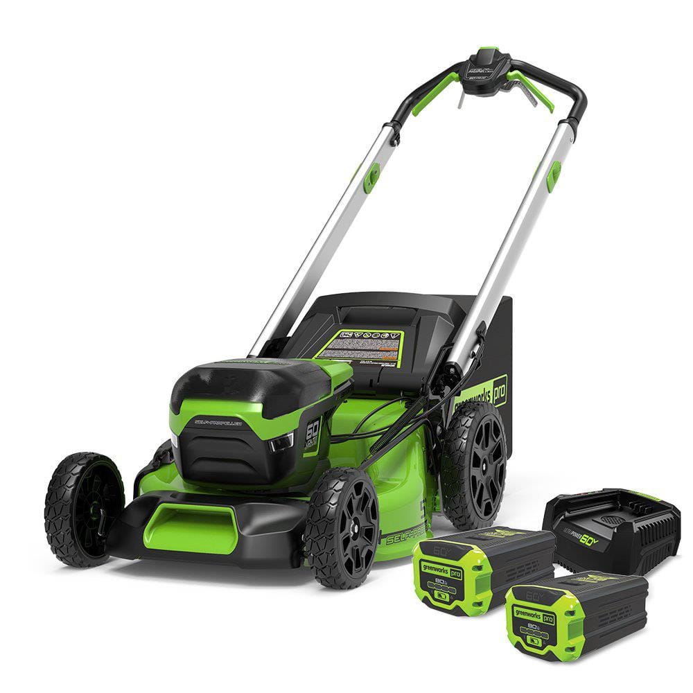 รถตัดหญ้าเดินอัตโนมัติไร้สาย (พร้อมแบตเตอรี่) GREENWORKS 60 โวลต์