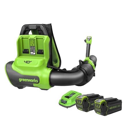 เครื่องเป่าใบไม้สะพายหลังไร้สาย (พร้อมแบตเตอรี่) GREENWORKS 40 โวลต์_0