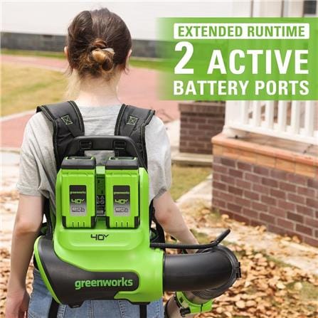 เครื่องเป่าใบไม้สะพายหลังไร้สาย (พร้อมแบตเตอรี่) GREENWORKS 40 โวลต์_1