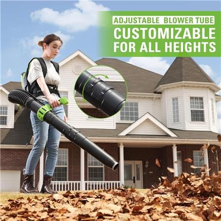 เครื่องเป่าใบไม้สะพายหลังไร้สาย (พร้อมแบตเตอรี่) GREENWORKS 40 โวลต์_2