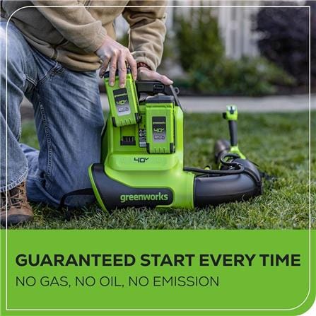 เครื่องเป่าใบไม้สะพายหลังไร้สาย (พร้อมแบตเตอรี่) GREENWORKS 40 โวลต์_3
