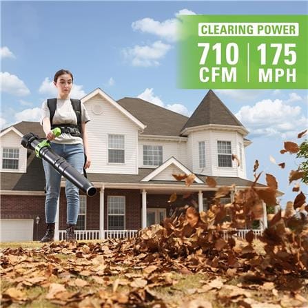เครื่องเป่าใบไม้สะพายหลังไร้สาย (พร้อมแบตเตอรี่) GREENWORKS 40 โวลต์_4