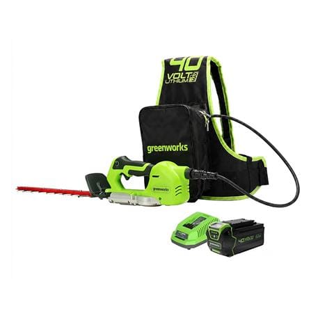 เครื่องเล็มพุ่มมือจับเดียว (พร้อมแบตเตอรี่) GREENWORKS 40 โวลต์_0