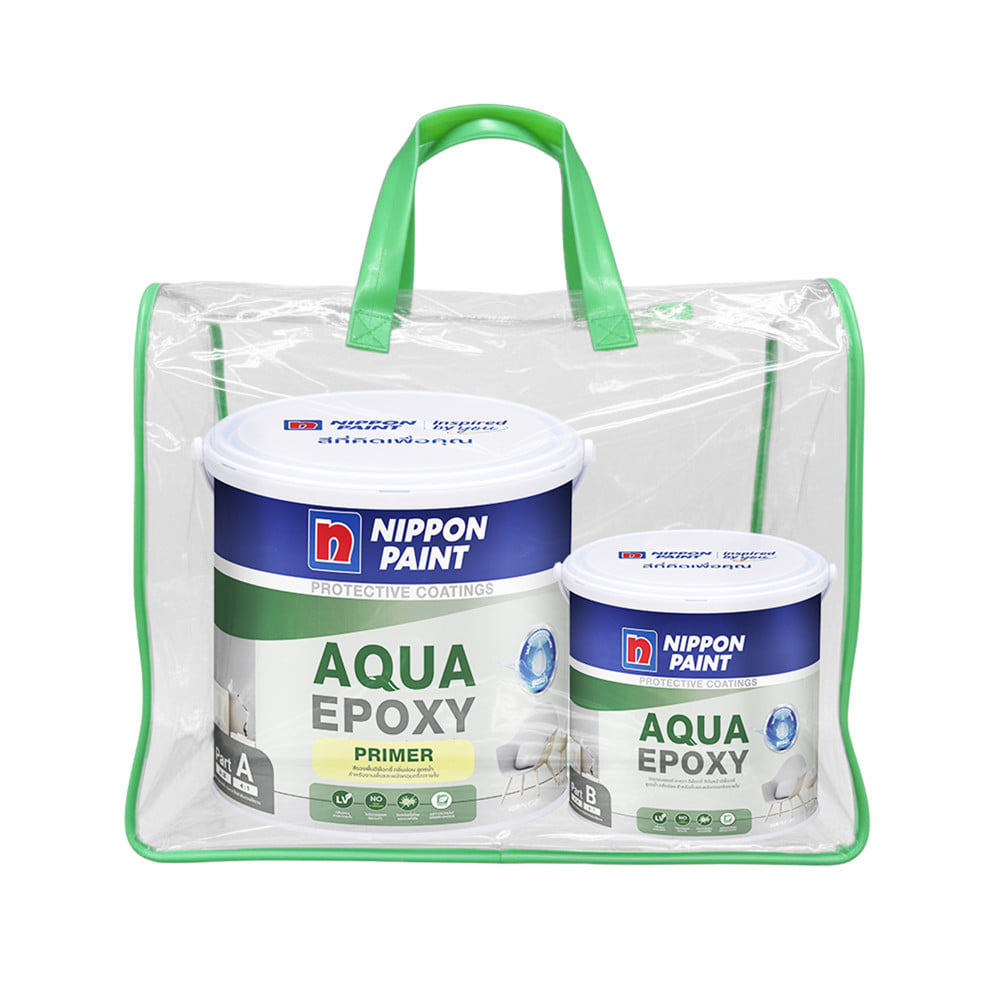 สีรองพื้นงานอุตสาหกรรม NIPPON PAINT AQUA EPOXY  3.2 ลิตร