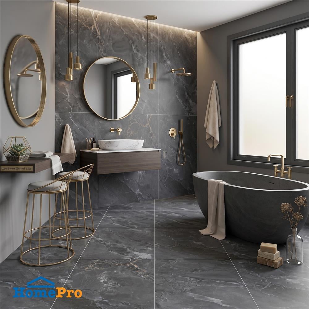 กระเบื้องพื้นพอร์ซเลน 60x60 ซม. MAXIMUS ลัก เซอร์ สโมค เทาเข้ม A 1.44 ตร.ม.