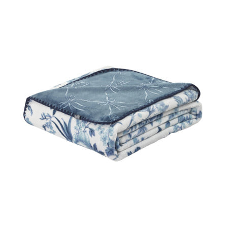 ผ้าห่ม HOME LIVING STYLE SPRIG 60x80 นิ้ว สี NAVY WHITE_0