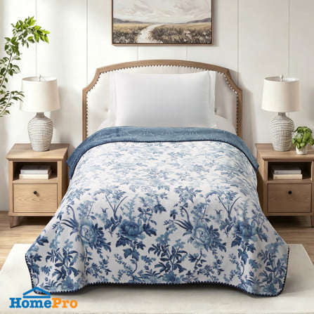 ผ้าห่ม HOME LIVING STYLE SPRIG 60x80 นิ้ว สี NAVY WHITE_4