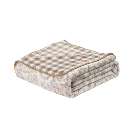 ผ้าห่ม HOME LIVING STYLE SPRIG 60x80 นิ้ว สี BROWN WHITE_0
