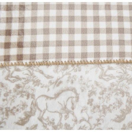 ผ้าห่ม HOME LIVING STYLE SPRIG 60x80 นิ้ว สี BROWN WHITE_2