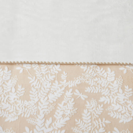 ผ้าห่ม HOME LIVING STYLE SPRIG 60x80 นิ้ว สี LIGHT BROWN WHITE_2