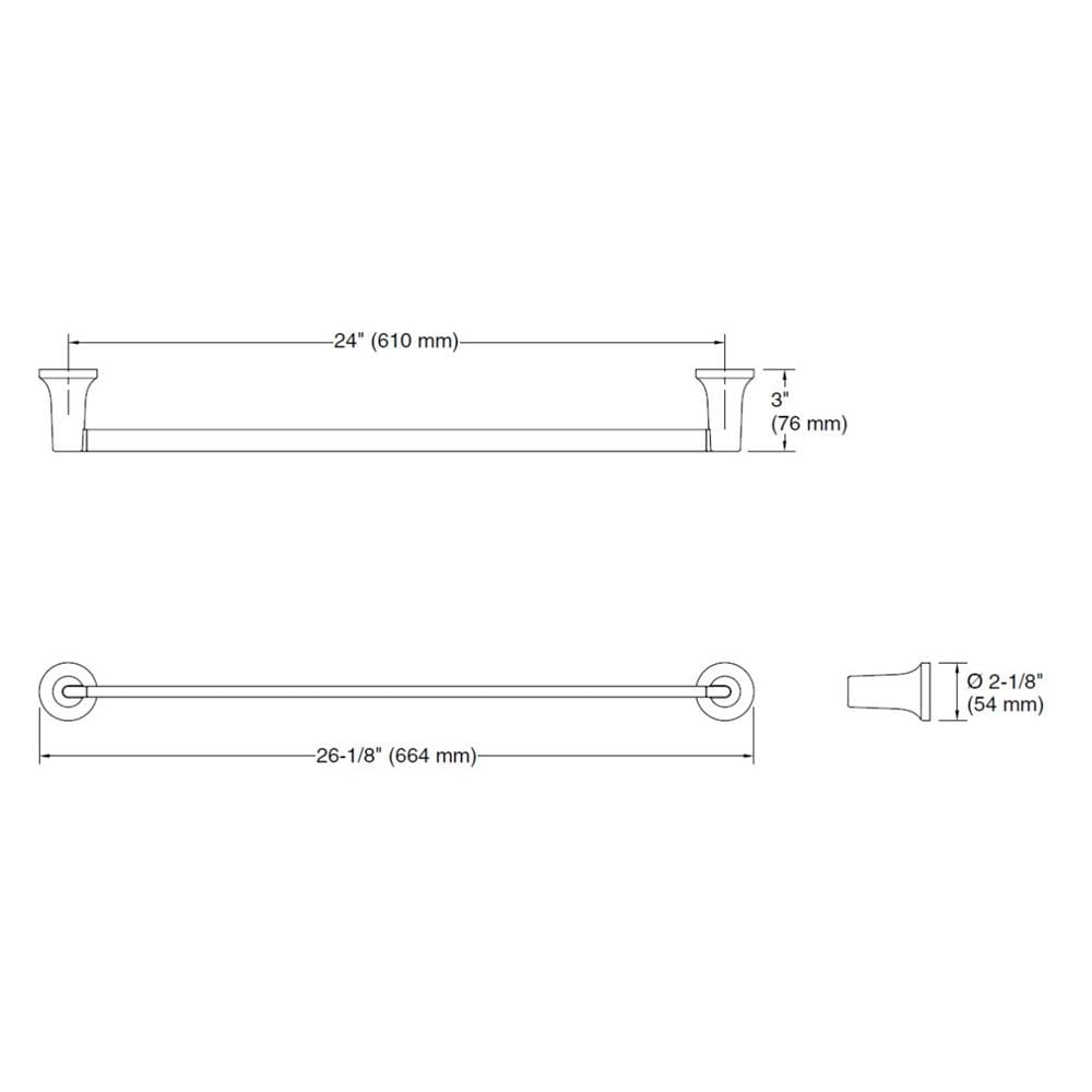 ราวแขวนผ้า KOHLER K-R26691-CP สีโครม