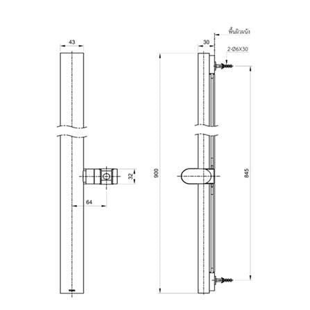 ราวเลื่อนฝักบัว TOTO TBW160V0T_1