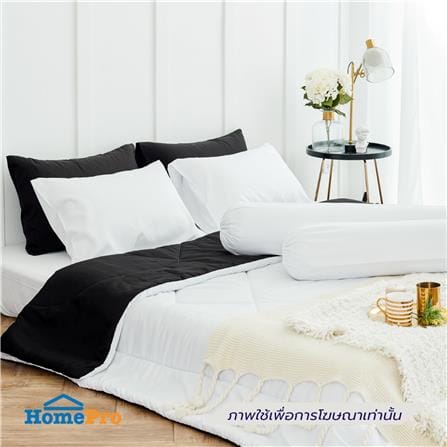 ผ้านวม SANTA BEDDING 100x90 นิ้ว สี BLACK/WHITE_6