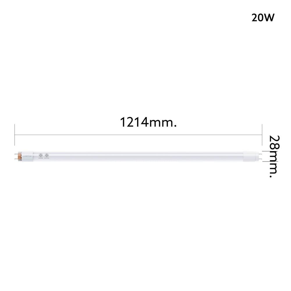 หลอด LED LAMPTAN T8 SLIDE GEN3 DE 20 วัตต์ WARM WHITE G13