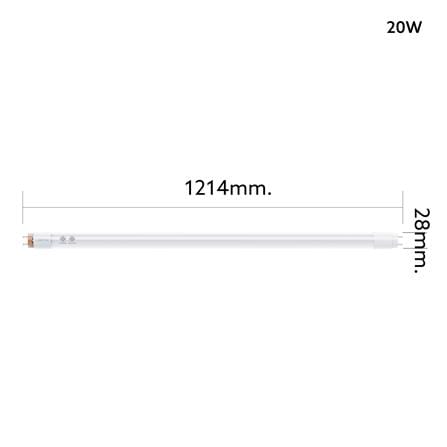 หลอด LED LAMPTAN T8 SLIDE GEN3 DE 20 วัตต์ WARM WHITE G13_6