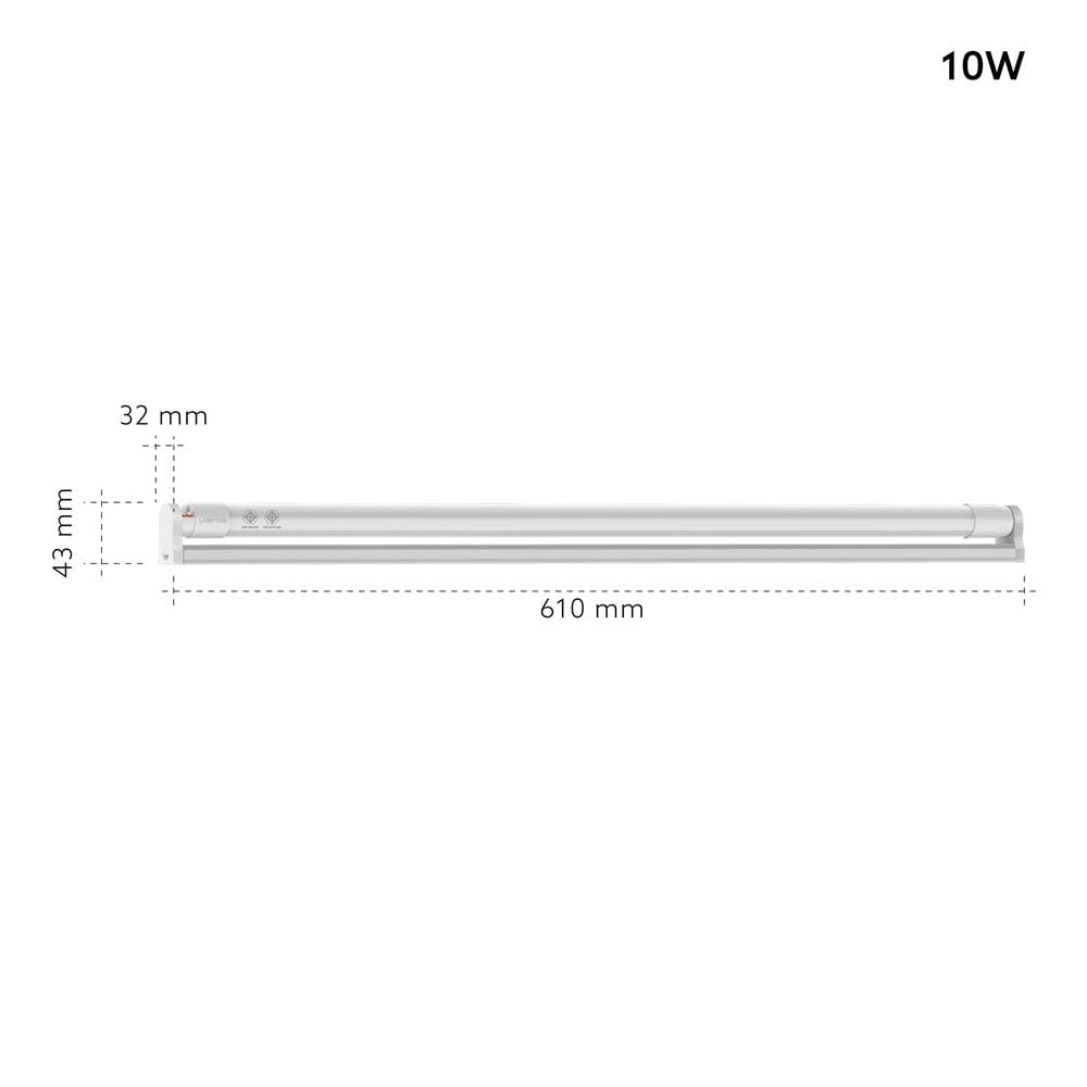 ชุดรางนีออน LED LAMPTAN T8 LYN SLIDE 10 วัตต์ COOL WHITE