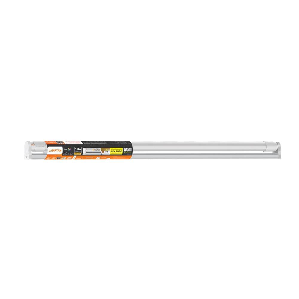 ชุดรางนีออน LED LAMPTAN T8 LYN SLIDE 10 วัตต์ WARM WHITE