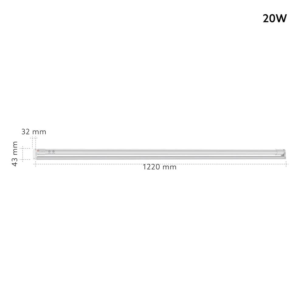 ชุดรางนีออน LED LAMPTAN T8 LYN SLIDE 20 วัตต์ COOL WHITE