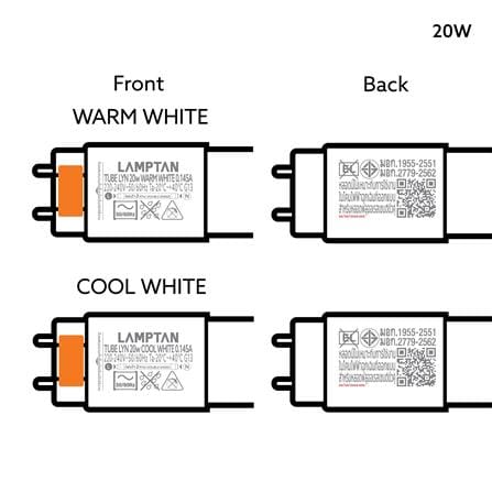 ชุดรางนีออน LED LAMPTAN T8 LYN SLIDE 20 วัตต์ COOL WHITE_5