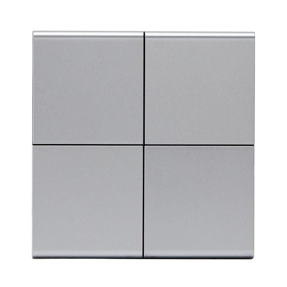 ชุดสมาร์ทสวิตช์ 4 ช่อง SAHN D04-IOTT-SL DELA สีเงิน